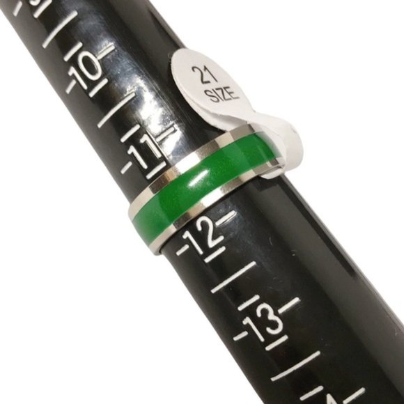 Sterling Silver Green Change Mood Ring Men / Women - Picture 4 of 4